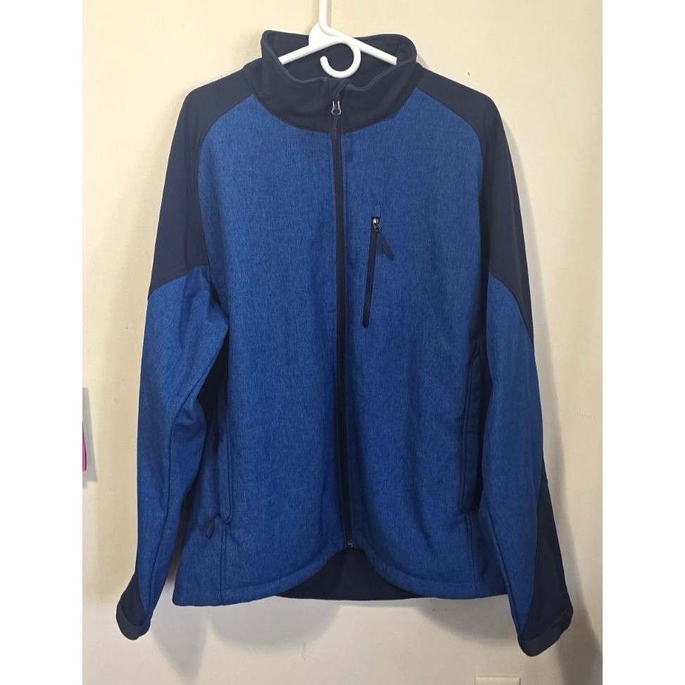 Kirkland Signature Softshell Jacket Blue Heather Navy Water-Resistant Size Xl